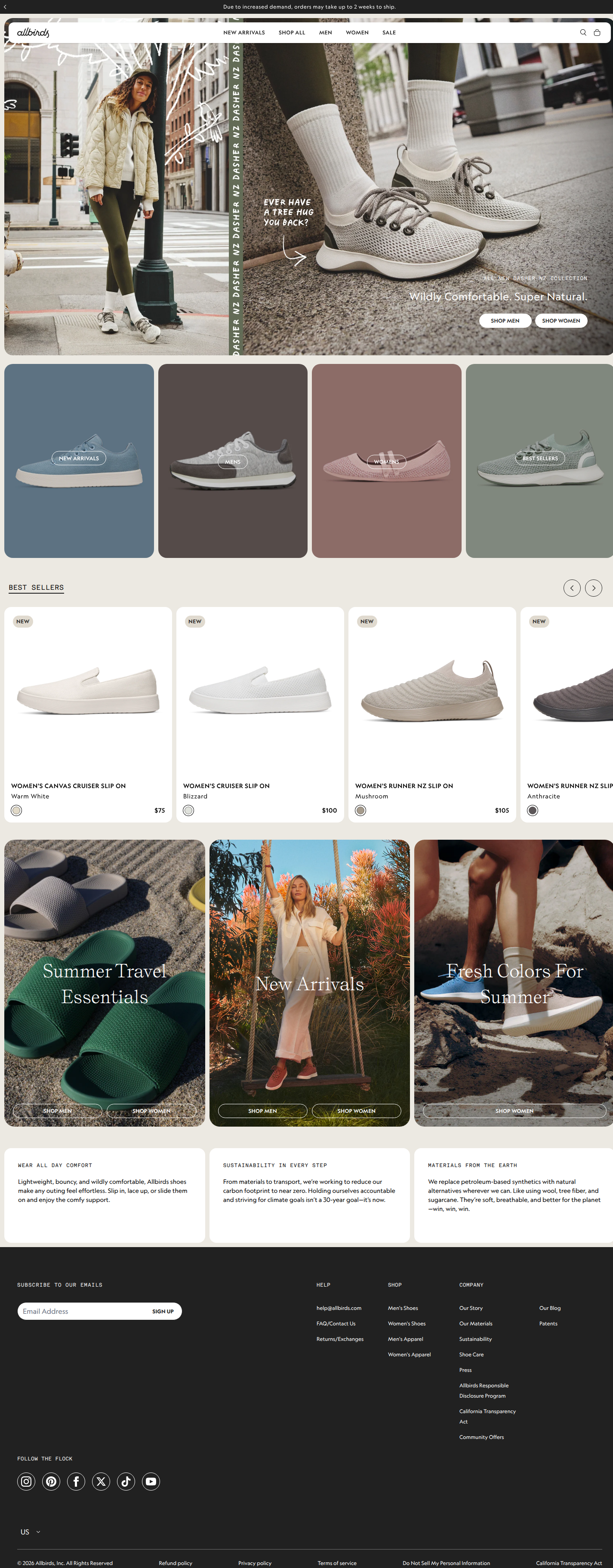 Conversion scan of allbirds.com