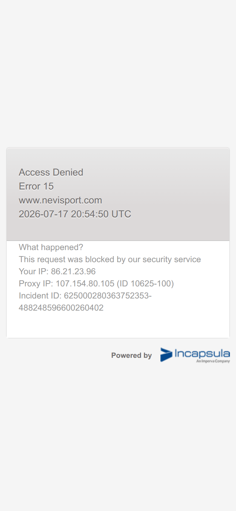 Screenshot of nevisport.com