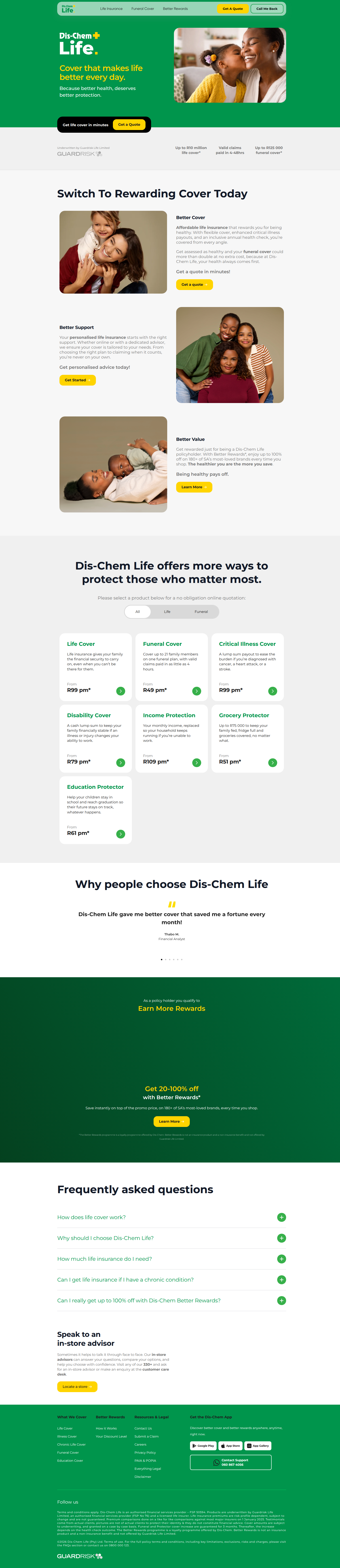 Screenshot of www.dischemlife.co.za